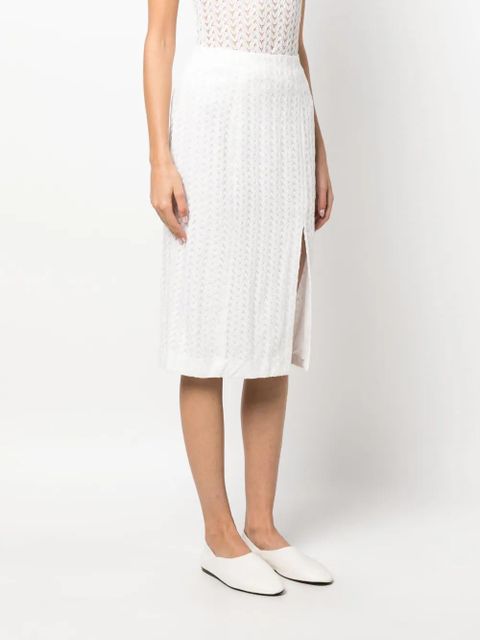 Missoni zigzag-woven skirt - White
