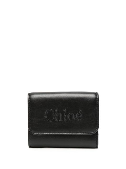Chloé Sense tri-fold leather wallet - Black - zdjęcie produktu nr 1