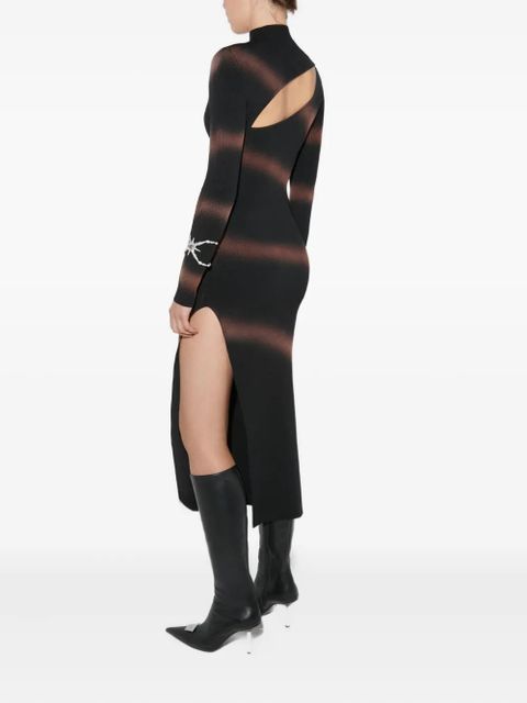 MISBHV striped cut-out knitted dress - Black - zdjęcie produktu nr 2