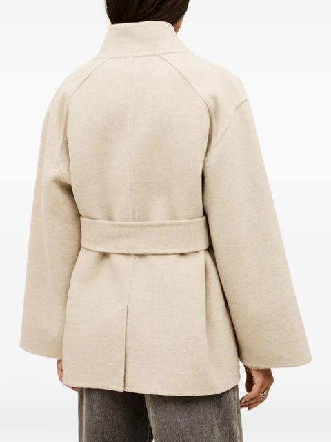 Ba&Sh Lourthney belted-buttoned coat - Neutrals