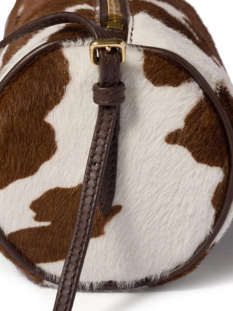 Miu Miu embroidered-logo shoulder bag - Brown