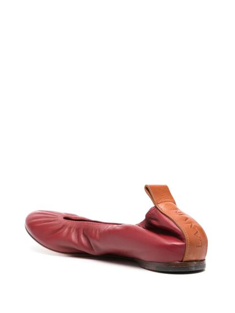 Lanvin leather ballerina shoes - Red