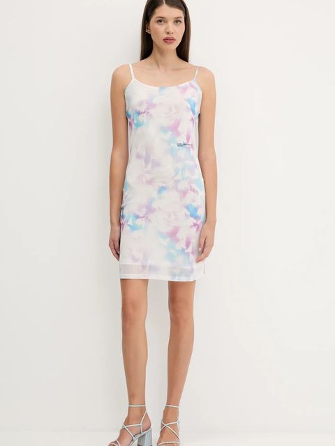 Karl Lagerfeld Jeans sukienka kolor biały mini prosta A3W13011 - zdjęcie produktu nr 2