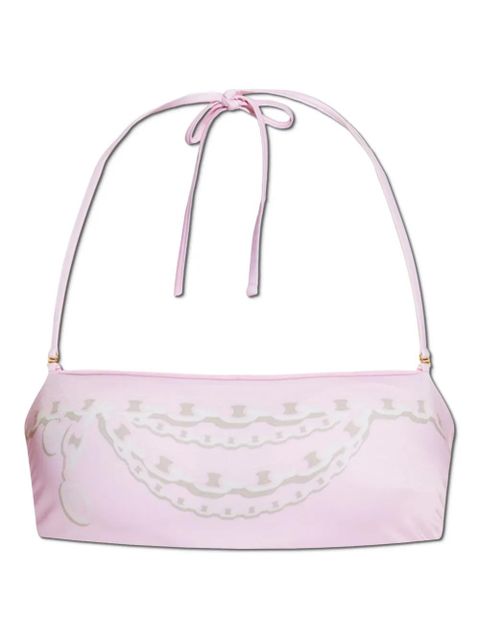 Versace graphic-print bikini top - Pink