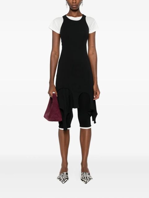 Alexander Wang frayed racer-neck mini dress - Black - zdjęcie produktu nr 2