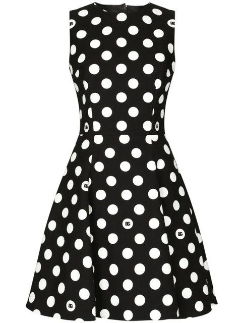 Dolce & Gabbana polka-dot cotton minidress - Black - zdjęcie produktu nr 1