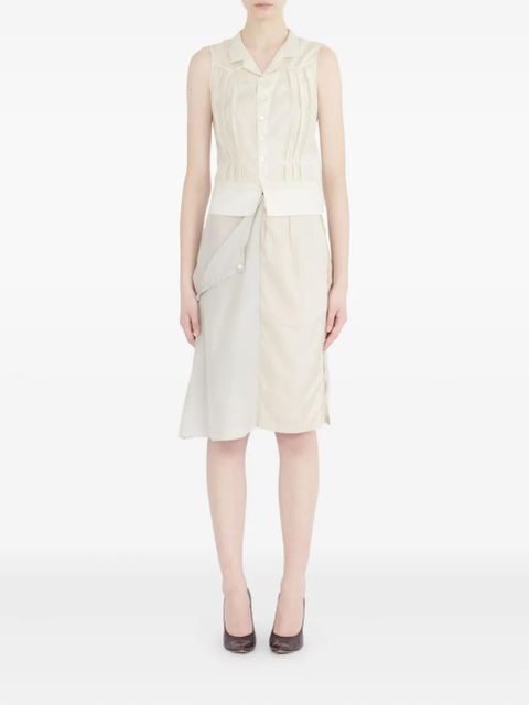 Maison Margiela pleated sleeveless blouse - Neutrals - zdjęcie produktu nr 2