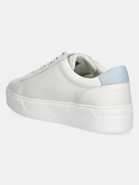 Tommy Hilfiger sneakersy skórzane PLATFORM COURT SNEAKER damskie kolor biały FW0FW08464