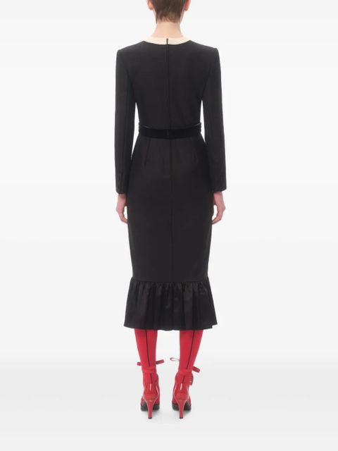 Valentino Garavani bow-detail midi dress - Black - zdjęcie produktu nr 2