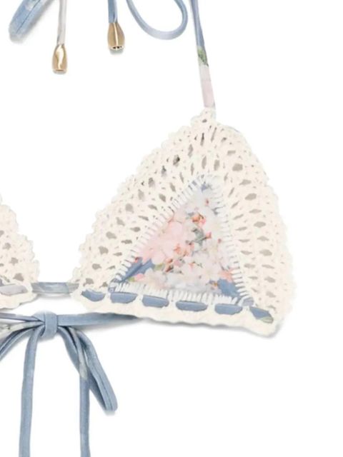 ZIMMERMANN floral-print bikini - Blue