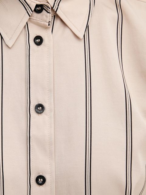 Marc Aurel koszula damska kolor beżowy regular z kołnierzykiem klasycznym 6302-1002-93421