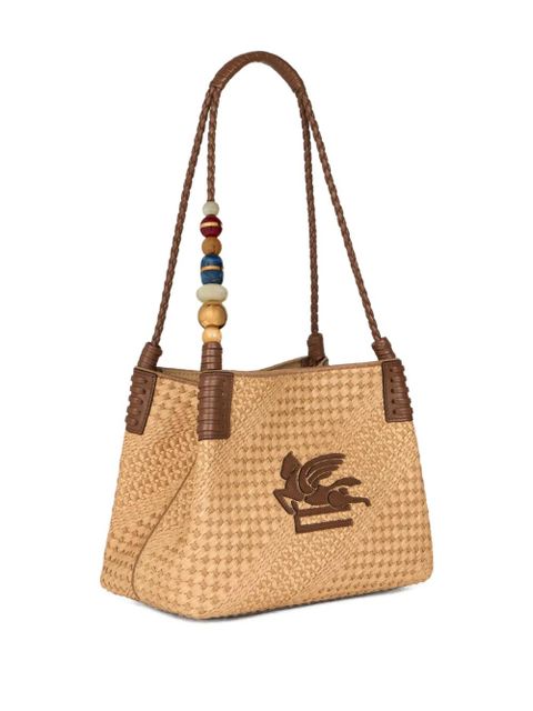 ETRO small Libra raffia tote bag - Neutrals