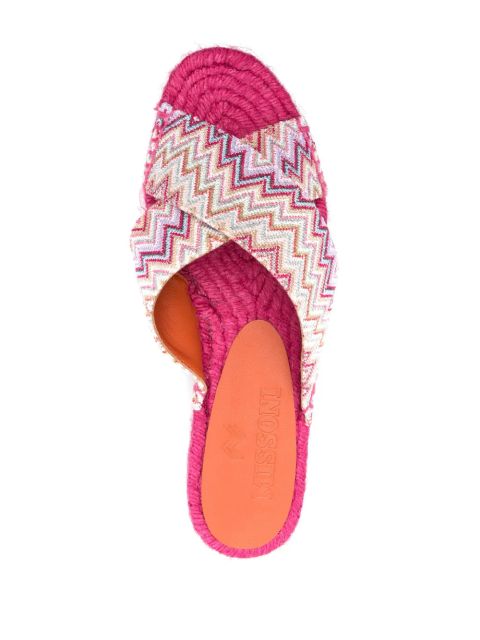 Missoni zigzag-woven espadrilles - Pink
