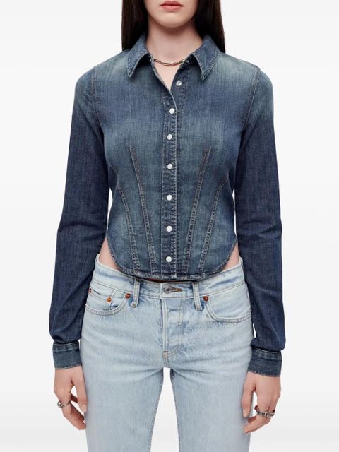 RE/DONE x Pamela Anderson denim shirt - Blue - zdjęcie produktu nr 2