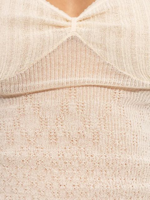 Victoria Beckham ribbed-knit tank top - Neutrals