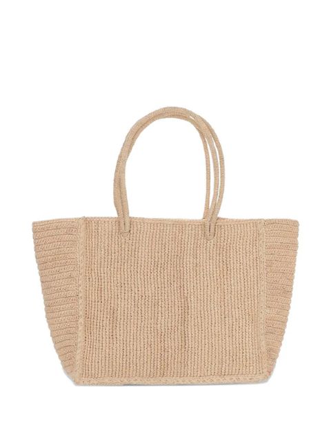 MC2 Saint Barth logo-embroidered raffia shoulder bag - Neutrals - zdjęcie produktu nr 2