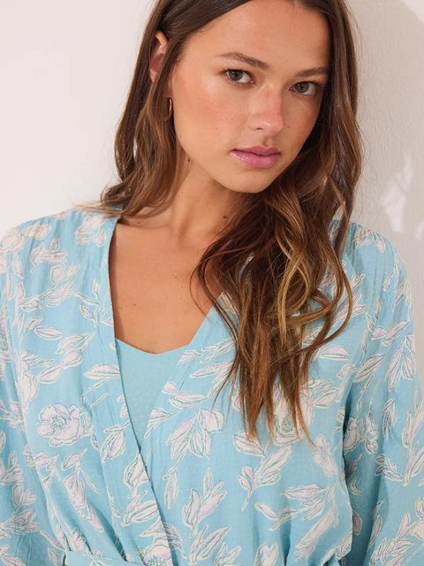 women'secret piżama damska kolor turkusowy 3592395