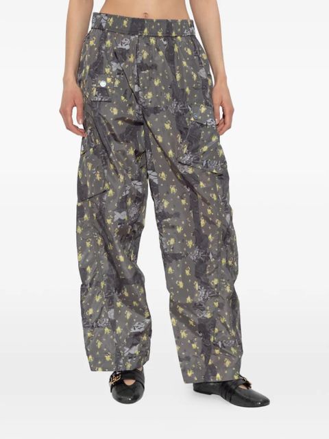 GANNI floral-print cargo trousers - Grey - zdjęcie produktu nr 1