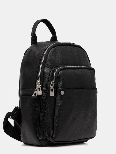 Answear.LAB plecak skórzany damski kolor czarny mały gładki - zdjęcie produktu nr 2