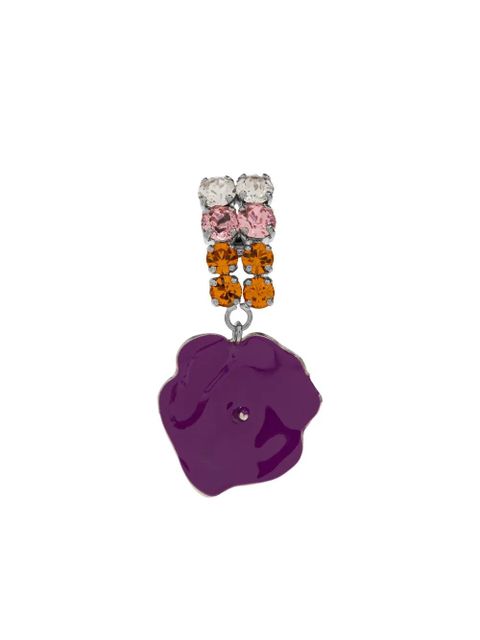 Marni flower-design embellished earrings - Silver