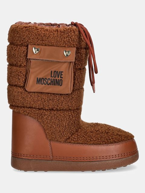 Love Moschino śniegowce kolor brązowy JA24452G0NISM21A