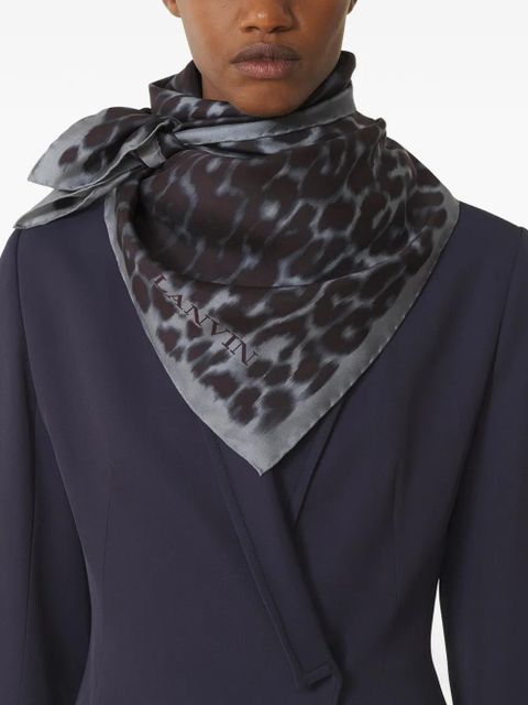 Lanvin animal-print scarf - Grey