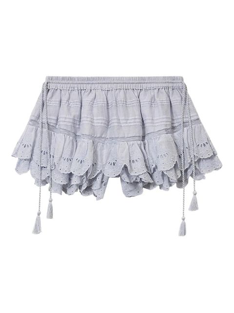 MARANT ÉTOILE Puria ruffled shorts - Blue - zdjęcie produktu nr 1