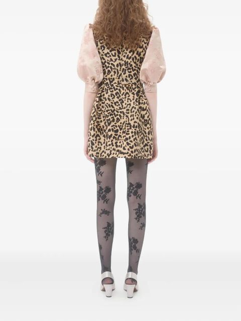 Valentino Garavani leopard-print mini dress - Neutrals