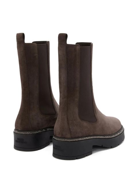 René Caovilla leather chelsea boots - Brown