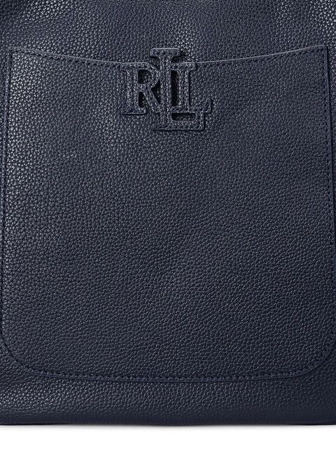 Lauren Ralph Lauren torebka skórzana kolor granatowy 431970152