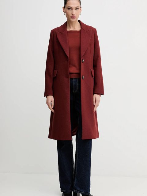 Sisley sweter wełniany damski kolor pomarańczowy lekki 11BAM1A48 - zdjęcie produktu nr 2