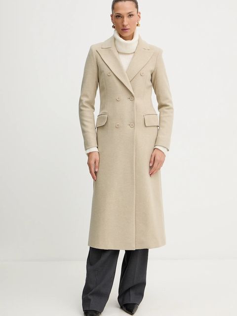 Silvian Heach płaszcz ALBACETE kolor beżowy GPA25010CP - zdjęcie produktu nr 2