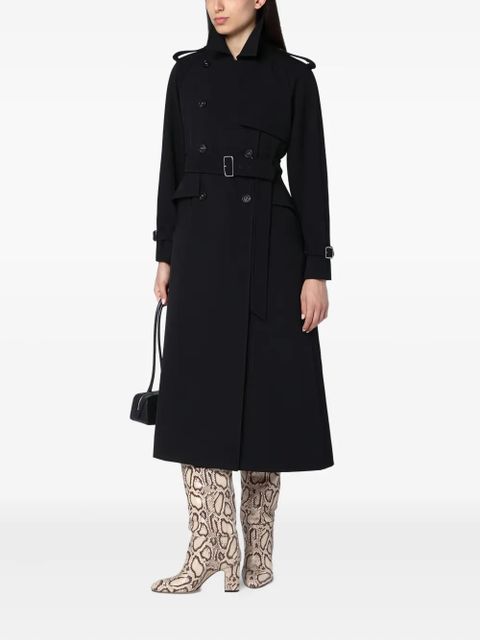 Max Mara double-breasted belted trench coat - Black