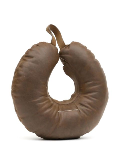 MM6 Maison Margiela Travel Pillow leather shoulder bag - Brown