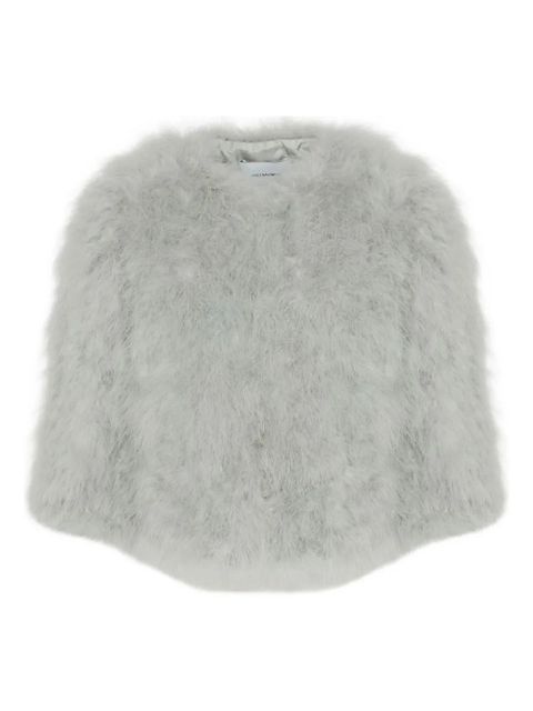 Yves Salomon turkey-feather cropped jacket - Grey - zdjęcie produktu nr 1