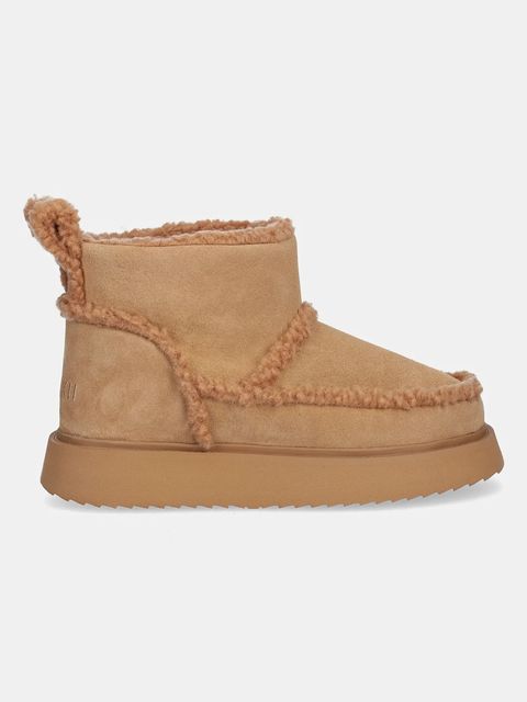 Inuikii śniegowce zamszowe Shearling Micro kolor beżowy 1001.026.0011.859 - zdjęcie produktu nr 2