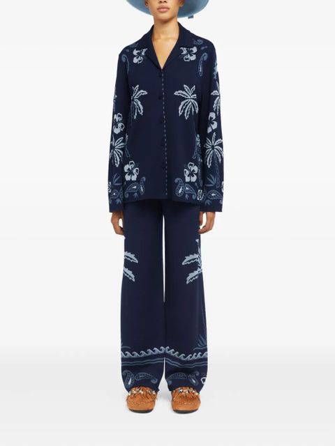 Alanui Wild Wonder jacquard shirt - Blue - zdjęcie produktu nr 2