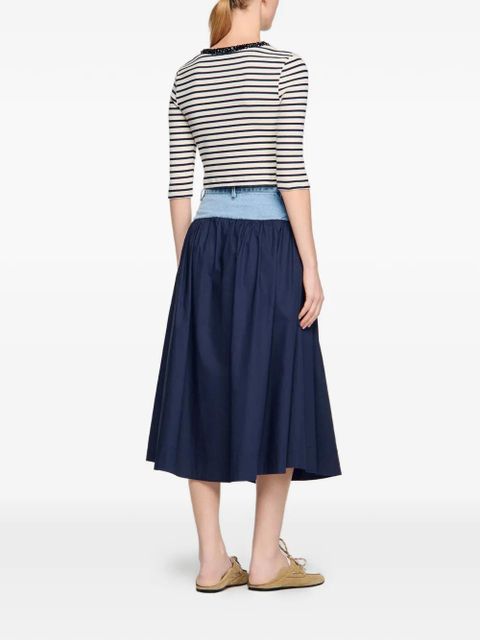 SANDRO striped-pattern top - Neutrals