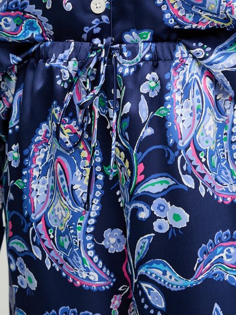 Lauren Ralph Lauren piżama damska kolor niebieski satynowa ILN92480