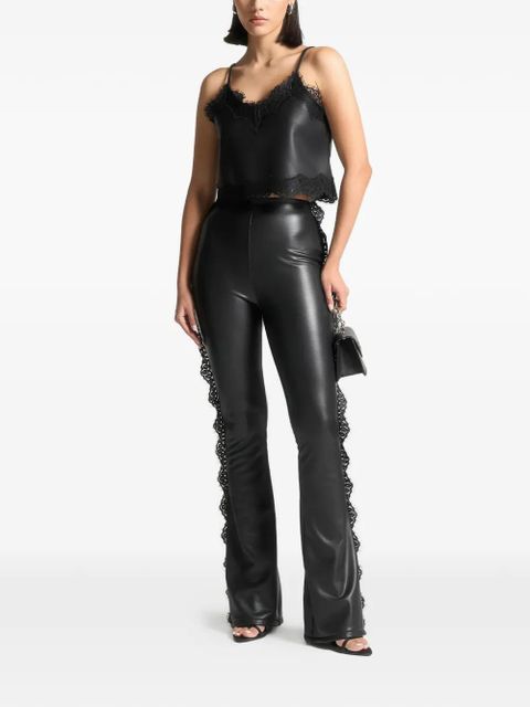 Manière De Voir lace trim trousers - Black