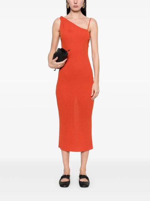 Nanushka asymmetric midi dress - Orange