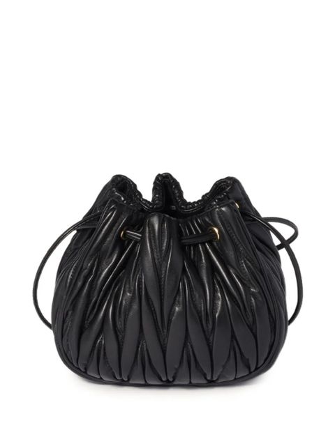 Miu Miu matelassé drawstring clutch bag - Black - zdjęcie produktu nr 2