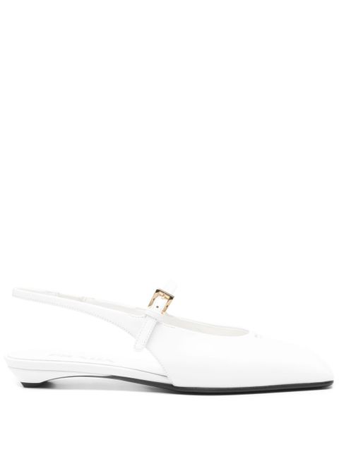 Prada leather slingback ballet flats - White - zdjęcie produktu nr 1