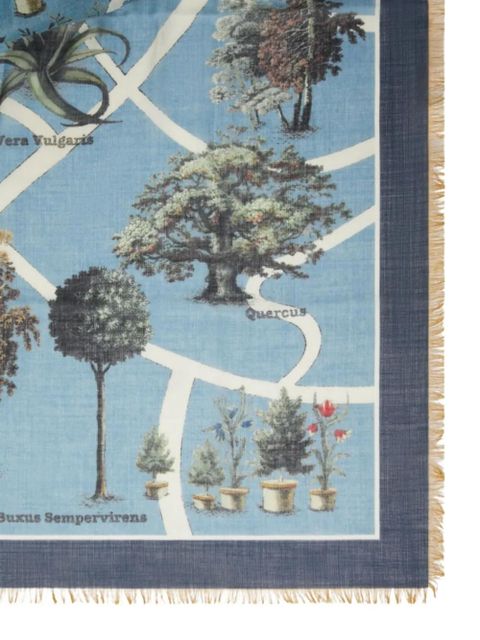 Max Mara botanical-print scarf - Blue - zdjęcie produktu nr 2