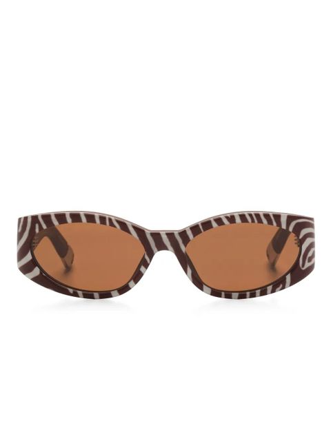 Jacquemus The Pilota sunglasses - Brown - zdjęcie produktu nr 1