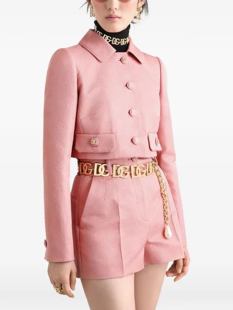 Dolce & Gabbana DNA monogram-jacquard jacket - Pink