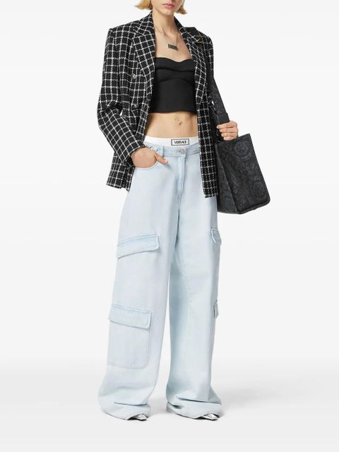 Versace wide-leg cargo jeans - Blue