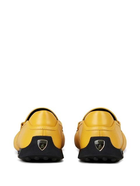 Tod's Automobili Lamborghini slip-on leather driving shoes - Yellow