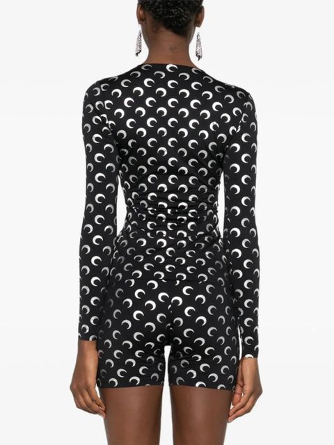Marine Serre moon-print top - Black