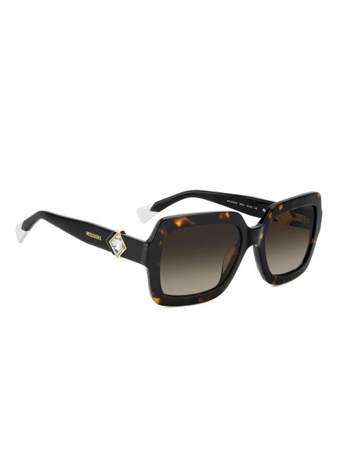 MISSONI EYEWEAR logo-print sunglasses - Brown